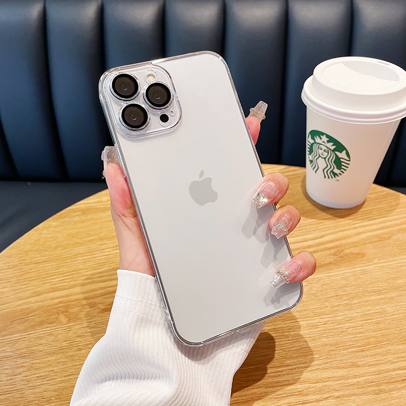 汇壳 【不发黄防尘】适用苹果13pro手机壳透明全包保护套电镀边框防摔