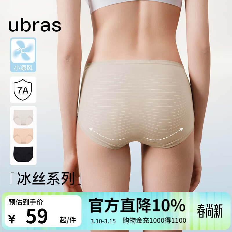 ubras��˿���г���͸�������ڿ�Ůʿ���������������ǿ㣨3��װ�� ��+������+���¼� 3�� S 39.5Ԫ