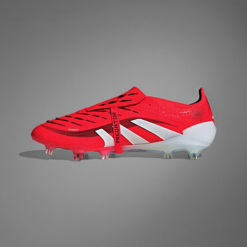 adidas贝林厄姆同款PREDATOR ELITE FT FG翻折鞋舌足球鞋阿迪达斯 亮红/白/黑色 41