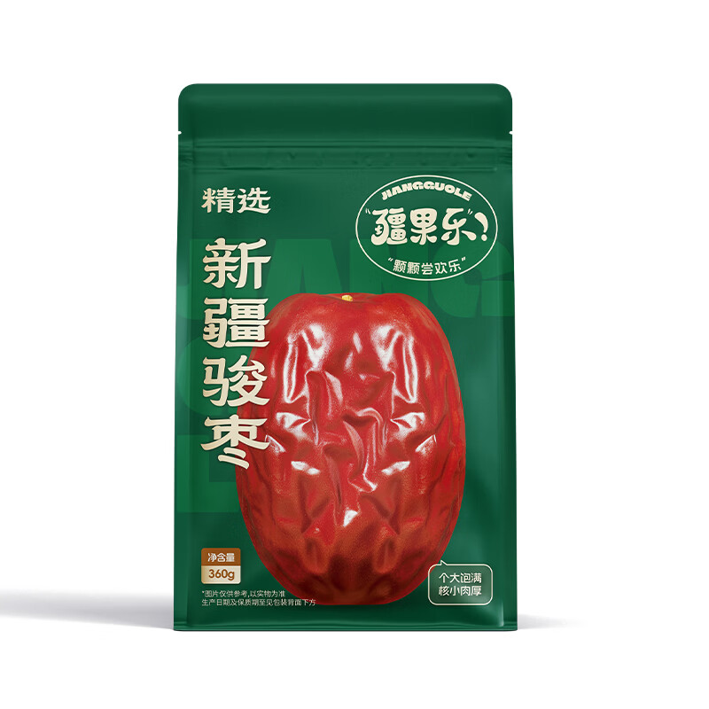 疆果乐 颗颗尝欢乐【新疆特产】精选新疆骏枣360g原生态枣子煲汤煮粥干果休闲零食