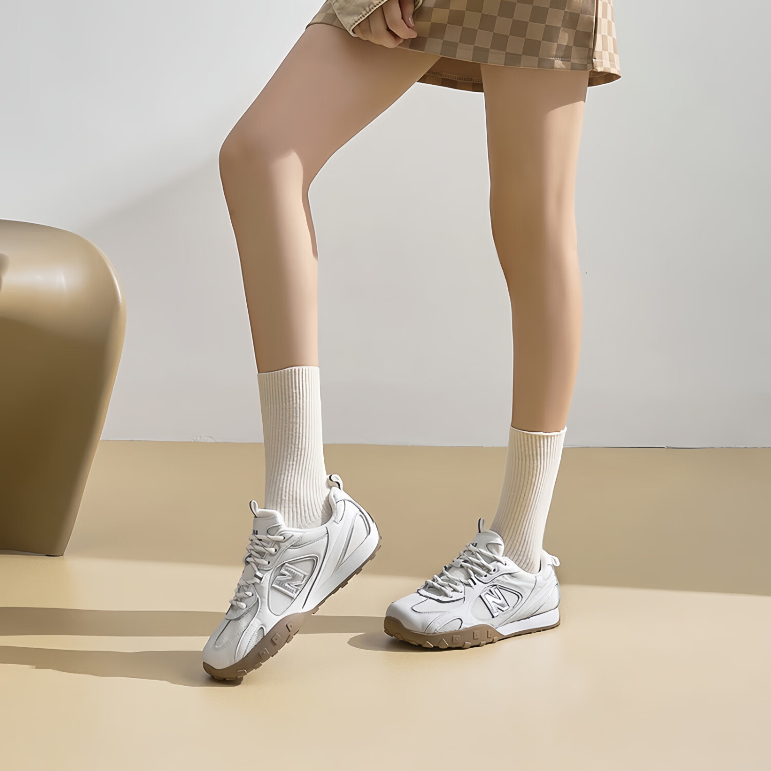 纽巴仑女鞋网面新款运动鞋男女情侣老爹鞋休闲时尚百搭潮流经典德训鞋 黑色 45