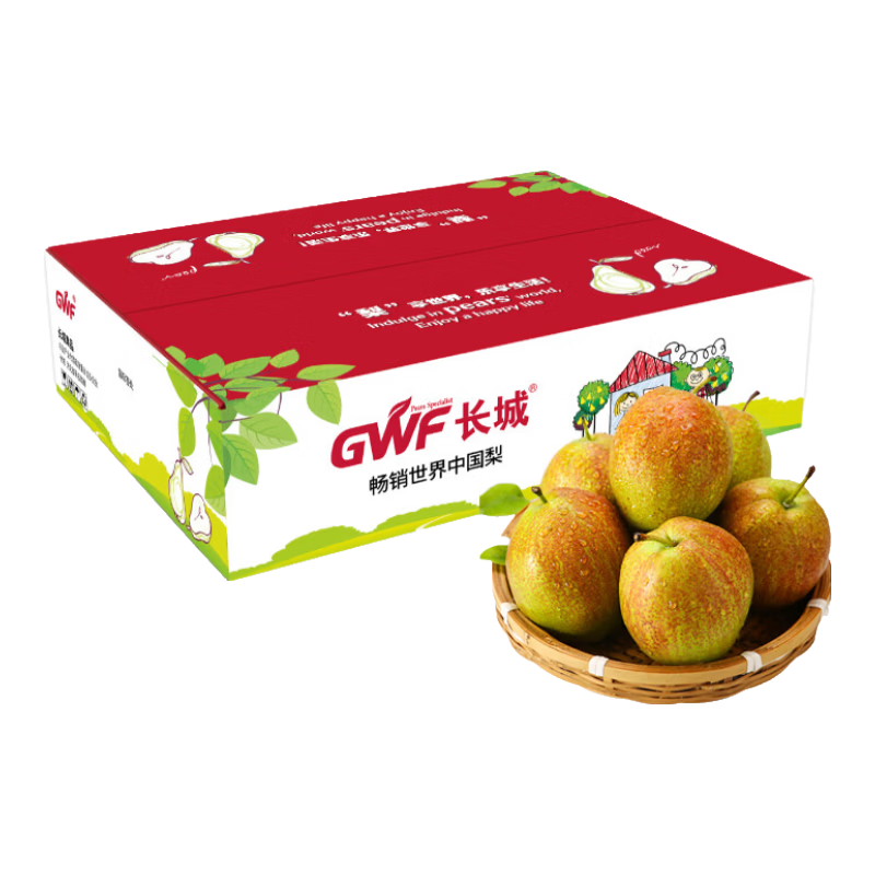 京鲜生 长城翡翠香梨 中果 净重5斤 单果100g+ 生鲜水果