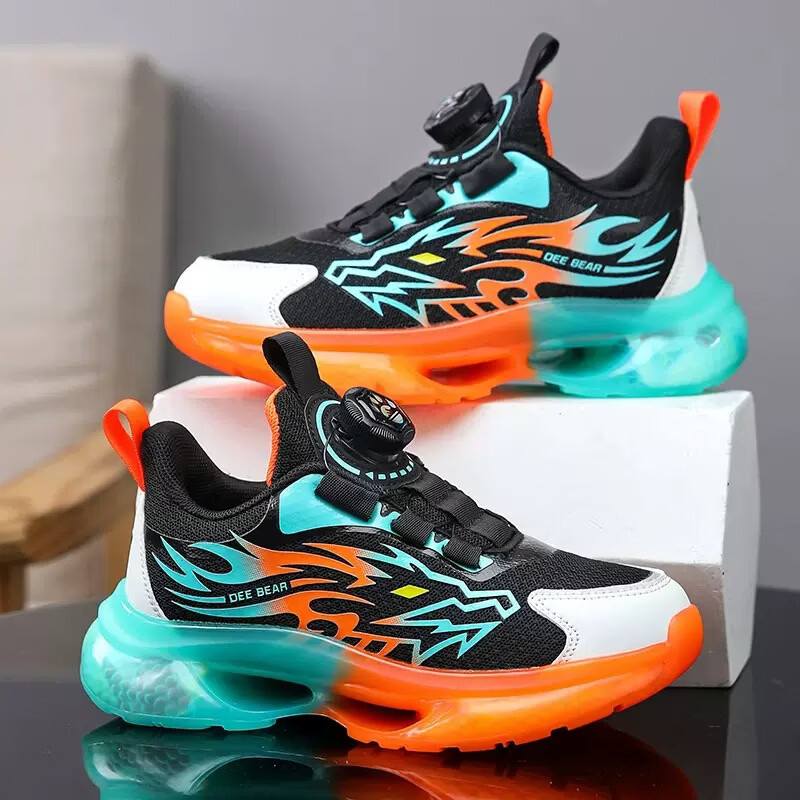 热卖男童运动鞋 黑桔 40