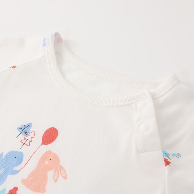 丽婴房（Les enphants）莫代尔儿童套装男童女童家居服短袖内衣睡衣夏季短袖套装 白底印花 110 CM/4岁