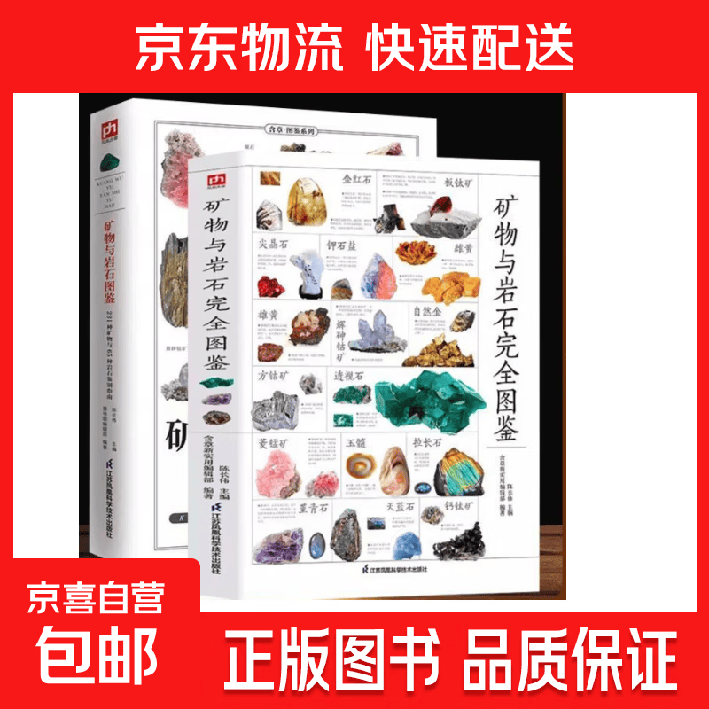 矿物与岩石完全图鉴彩图版详细讲解自然百科资料丰富科学严谨 【2册】矿物与岩石完全图鉴+矿物与岩石图鉴
