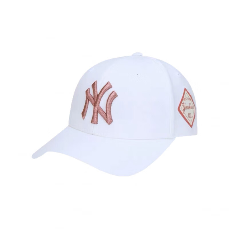 韩国NY侧标硬顶鸭舌帽男女同款时尚棒球帽 新款金边NY 均码 可调节