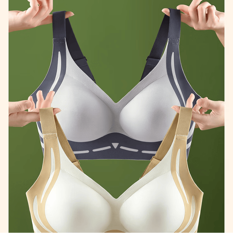 顶瓜瓜聚拢美背小胸文胸内衣舒适运动夏季薄款一片式性感透气 白色 L