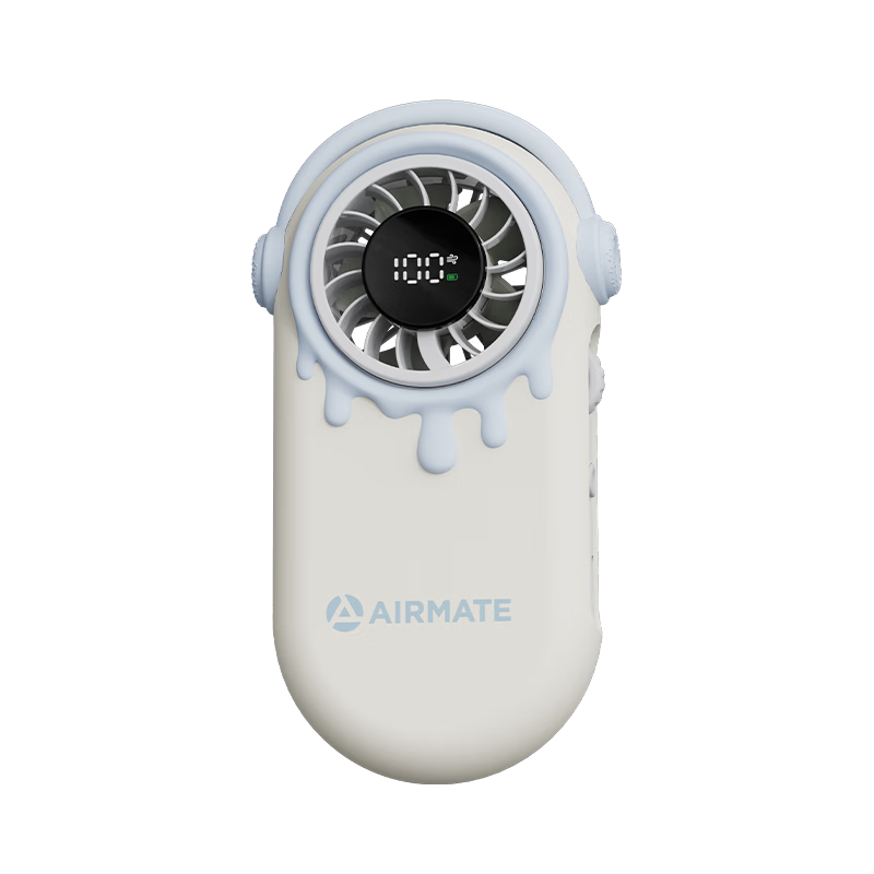 艾美特（AIRMATE）小风扇手持风扇卡片挂脖家用安静轻音婴儿车便携式迷你充电儿童节能户外小型电扇超长续航 FIND1-1