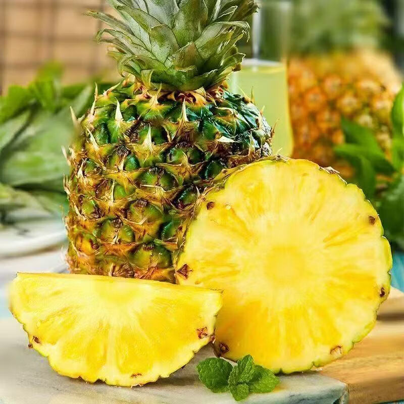 庾丰云南西双版纳黑钻凤梨 当季热带新鲜水果 5斤装 约2-3粒 净重4.5斤