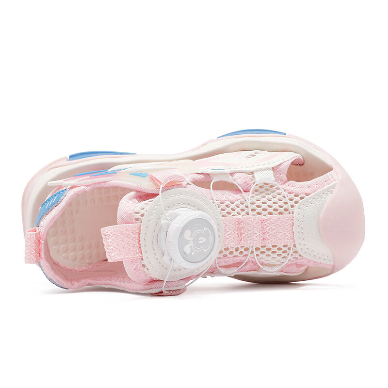 巴布豆（BOBDOG）童鞋男童休闲凉鞋2026夏季大童新款女宝包头沙滩鞋透气儿童鞋子 浅粉红/乳白 30 适合脚长18.8CM