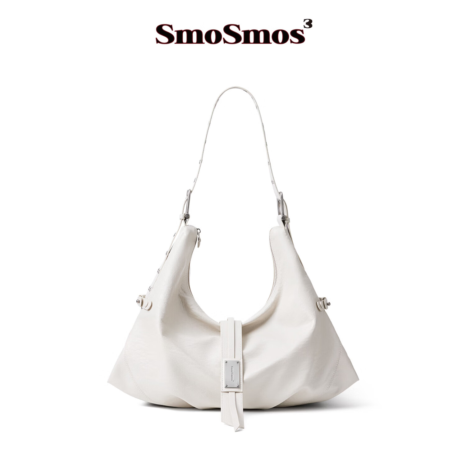 SmoSmos 【Boxing包】小众高级感hobo包女大容量单肩斜挎腋下女士通勤包 远航白