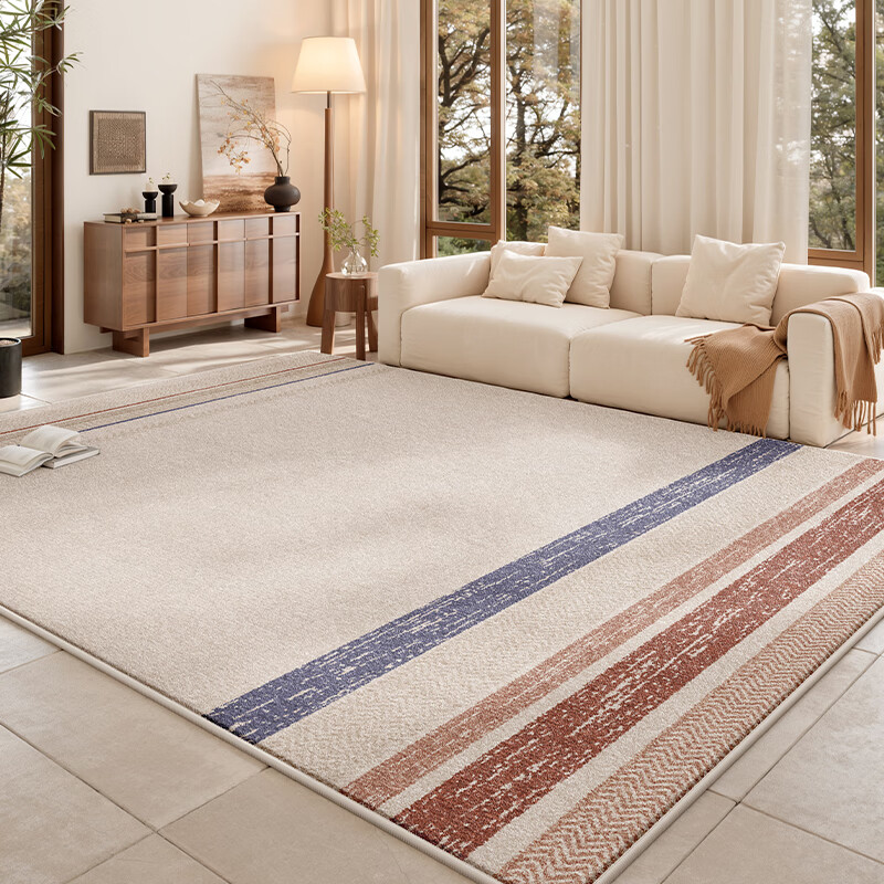 Y U-LIVE地毯客厅轻奢高级卧室免打理2026年新款沙发隔音多巴胺奶油风地垫 S波斯绒-川止丘 140*200cm【NEW新升级】