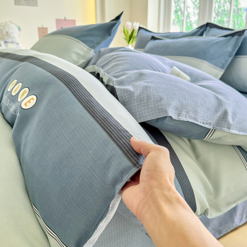 唐纳家纺亲肤棉磨毛四件套床单被套加厚磨毛被罩家用床上用品套装2026新款 磨毛四件套-经典魅力 床单款 1.8m 四件套