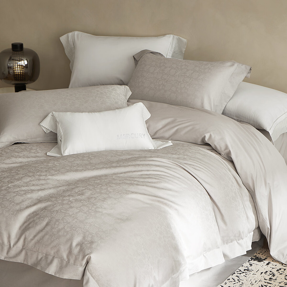 水星家纺床上四件套轻奢高级提花套件26新款居家酒店套件 香屿暖阳套件 床单款 （被套200*230cm）