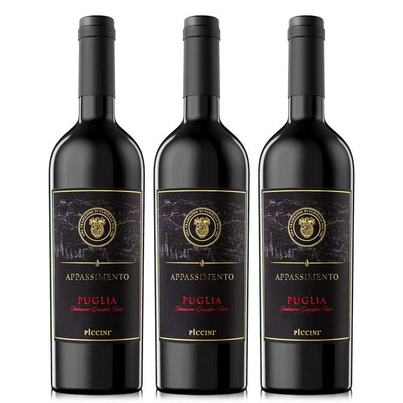 ������ PICCINI �����Ǻ����Ѿ� 750ML*3ƿ �����ԭƿ���� 208.5Ԫ