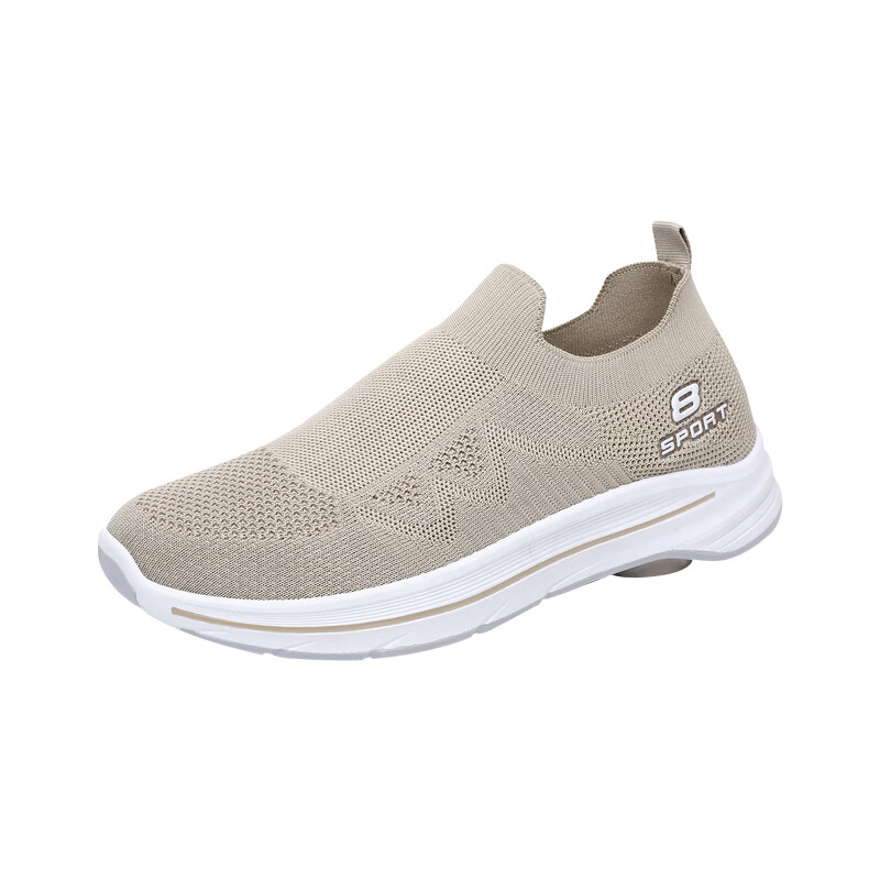 意迪森春款休闲透气网面鞋男士防滑耐磨大底爸爸鞋一脚蹬户外运动休闲鞋 黑色 单层 40 (250mm)