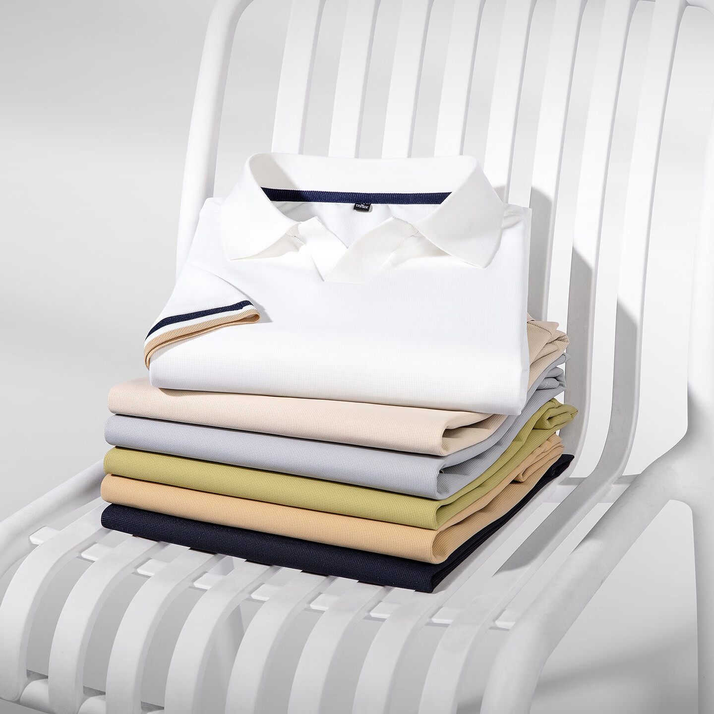 红豆凉感海鸥领polo衫男弹力休闲纯色翻领抗菌翻领T恤男 白色W1 XL 180/96A 推荐70-80公斤