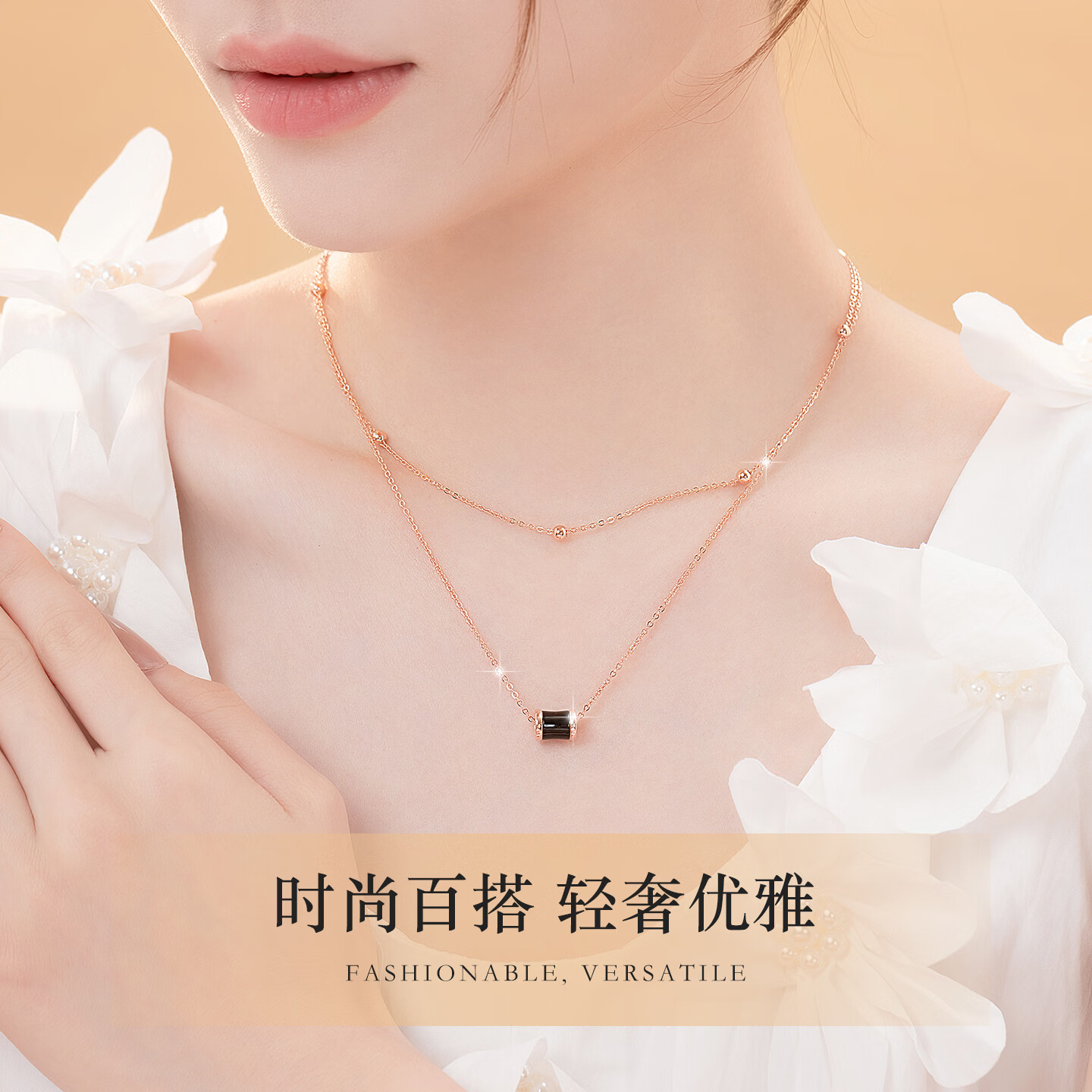 希芙尼 XIFU NIUTR轻奢环钻小蛮腰项链女锁骨链小众奢侈新款送女友520情人节礼物 时尚小蛮腰项链女【10仓直发/当次日达】