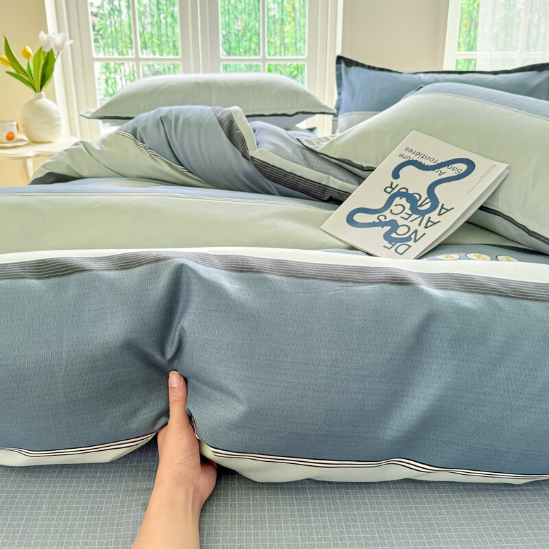 唐纳家纺亲肤棉磨毛四件套床单被套加厚磨毛被罩家用床上用品套装2026新款 磨毛四件套-经典魅力 床单款 1.8m 四件套