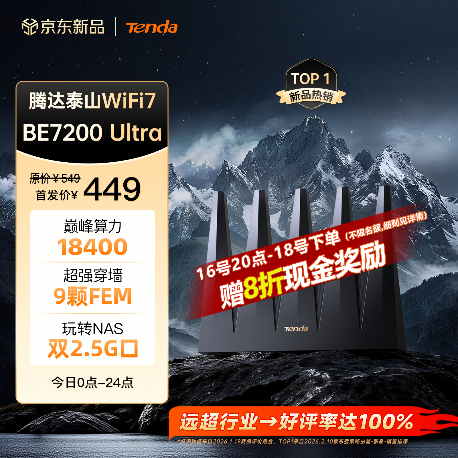 Tenda腾达泰山BE7200 Ultra