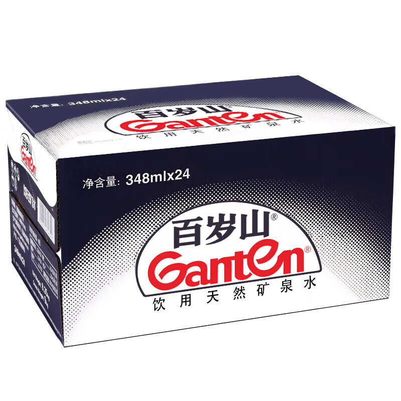 景田百岁山饮用天然矿泉水 348ml*12瓶半箱装
