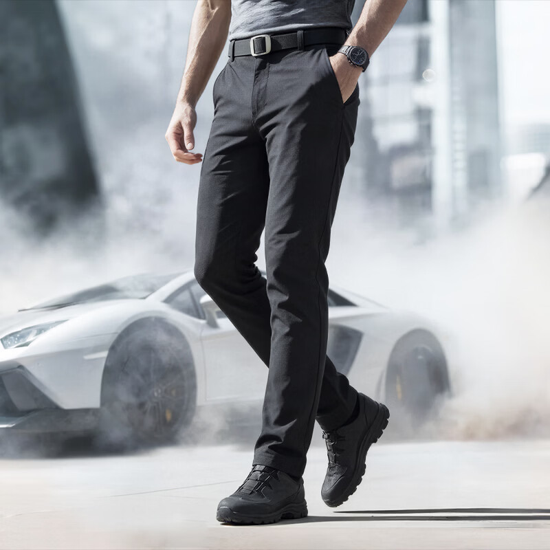 龙牙二代轻骑战术裤休闲裤男士休闲户外工装修身/直筒长裤春秋商务裤 极夜黑（修身版） 36 175/90B 156-185斤