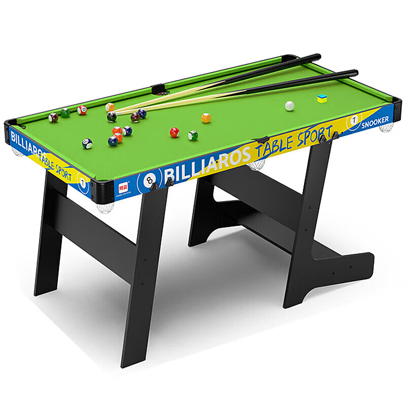 亚之杰玩具台球桌可折叠家用儿童小型成人亲子室内桌面迷你家庭大号生日礼物 146CM长腿落地可折叠【国标E1】配3.5cm球