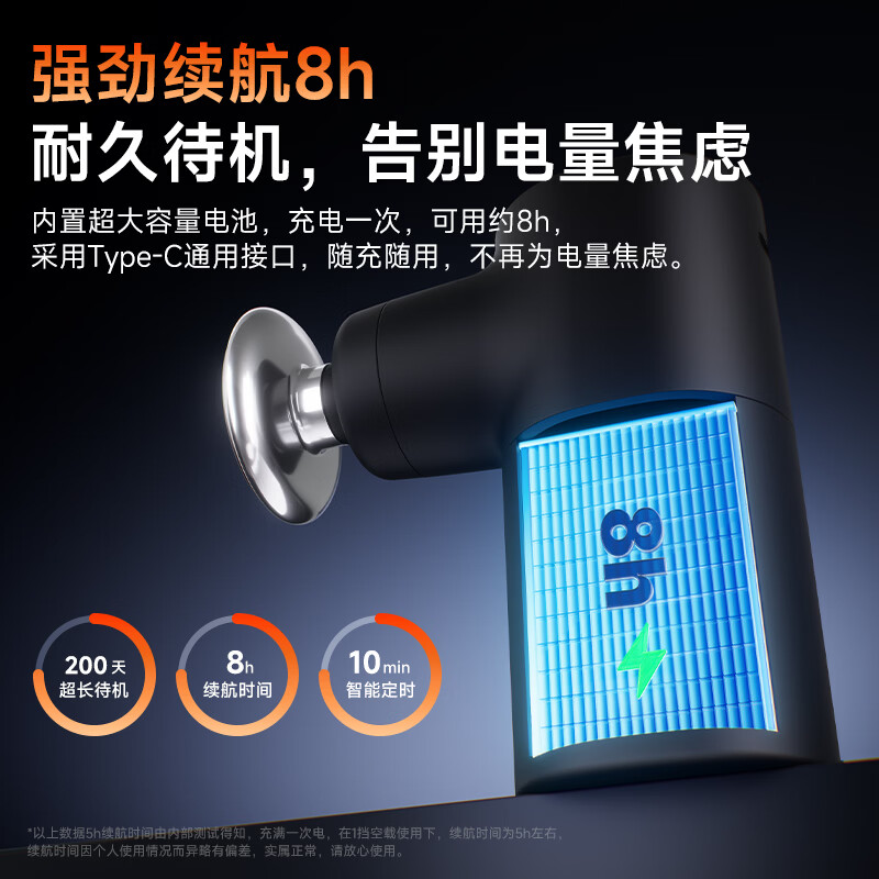 ISDANTON【进口电机丨官方正品】筋膜枪按摩仪器专业级肩颈腰背肌肉深层放松颈膜枪迷你便携式健身男女专用 【素瓷白】专业级按摩丨无刷电机丨低噪静音 恒温加热头丨4档调节丨持久续航