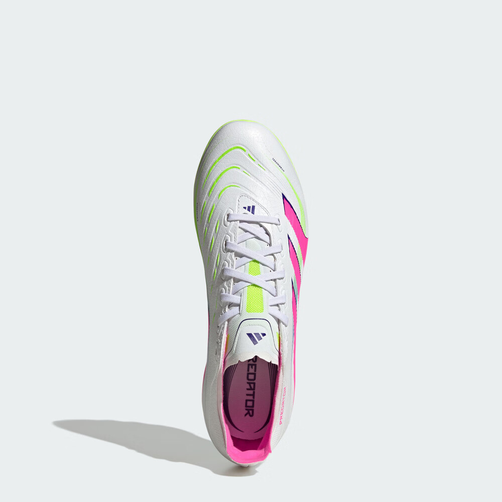 adidas PREDATOR LEAGUE人造草皮2G/3G AG定制短钉足球鞋阿迪达斯 白/亮粉/亮柠檬黄(推荐选大半码) 37