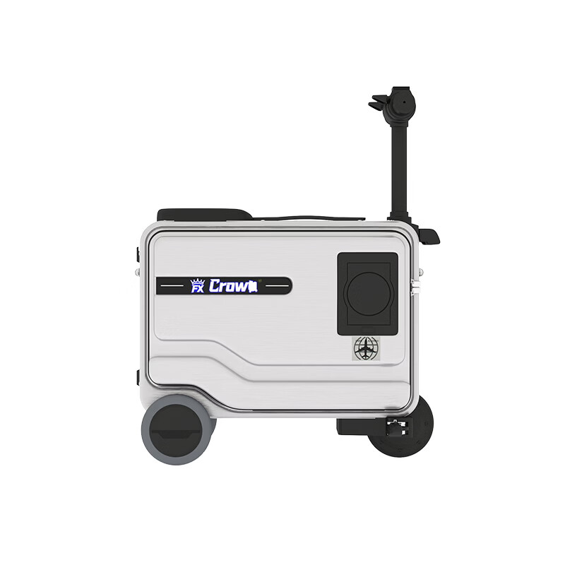 FX CROWN电动行李箱可骑行拉杆登机箱铝框可坐智能代步遛娃20英寸旅行箱 2个电池【骑行20公里+承重220斤】可登机 20英寸 墨绿色