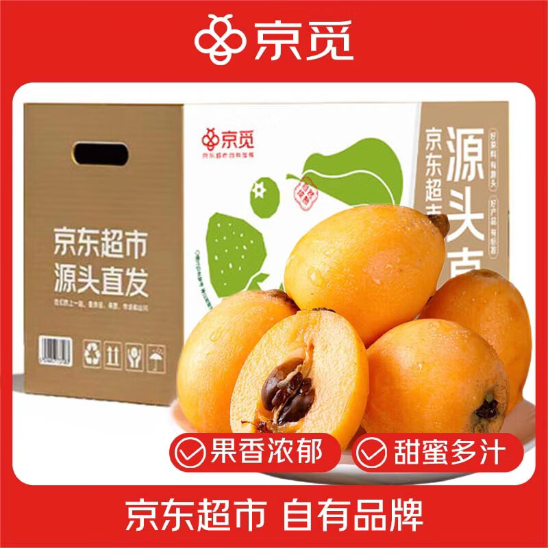 京觅四川米易枇杷2斤装到手19.9元