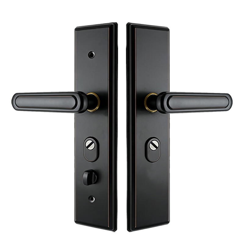 映浪防盗门锁套装锁具不锈钢把手柄通用型防盗门把手铁门木门锁大门锁 【咨询客服】方舌整套(单活)