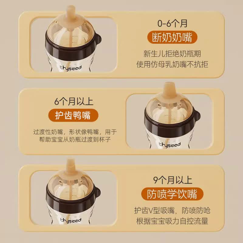 HAIRMAX适配世喜奶嘴直饮吸嘴盖吸管奶瓶300ml手柄鸭嘴重力球吸通用配件 【套装】大十字奶嘴+重力球（18个月以上） 适配世喜300ml奶瓶配件