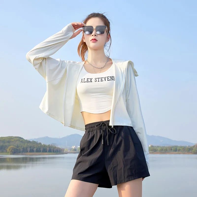 鸭鸭（YAYA）春夏季防晒衣薄款户外透气运动防晒服防紫外线休闲防晒衫 【霜奶白】 L 100-120斤