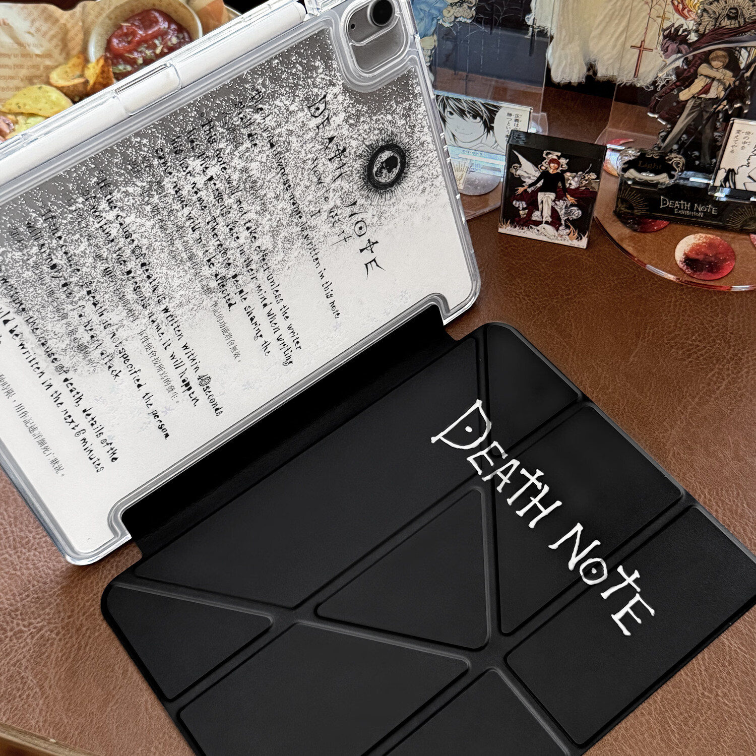 米黛蕾死亡笔记平板壳海贝20268新款雪花流沙适用11保护槽567保护套亚克力9 雪花流麻壳【死亡笔记】自带笔槽双层亚克力防弯升级 iPad7/8/9(10.2英寸)