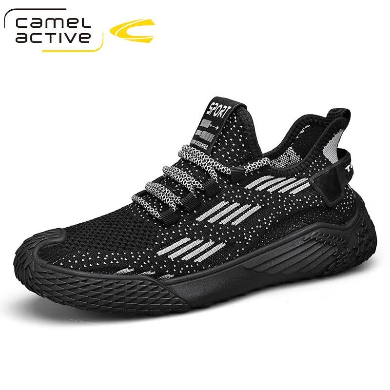骆驼动感(camel active)2026春夏季新款男士休闲鞋运动时尚透气镂空网面鞋轻便舒适跑步鞋 黑色 41 (255mm)