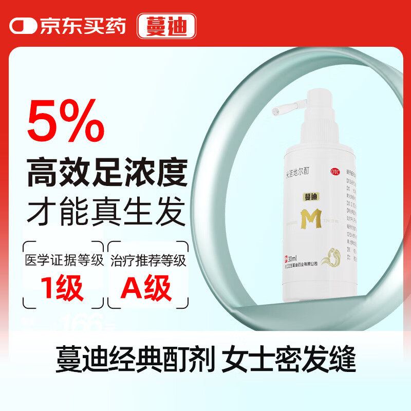 蔓迪男女士生发喷雾米诺地尔酊30ml防脱育发头发增长发际线生长液药护发产后脱发凝胶搽剂曼迪