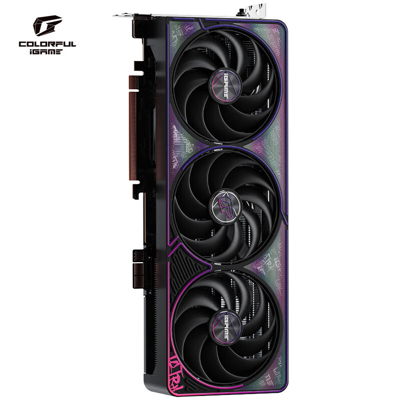 七彩虹(Colorful)iGame GeForce RTX 5070 Ti Ultra Z BLACK OC 16GB GDDR7 DLSS 4.5 背插 光追游戏设计电脑显卡