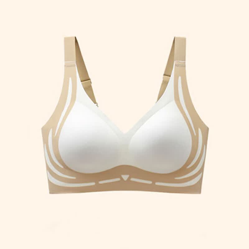 顶瓜瓜聚拢美背小胸文胸内衣舒适运动夏季薄款一片式性感透气 白色 L