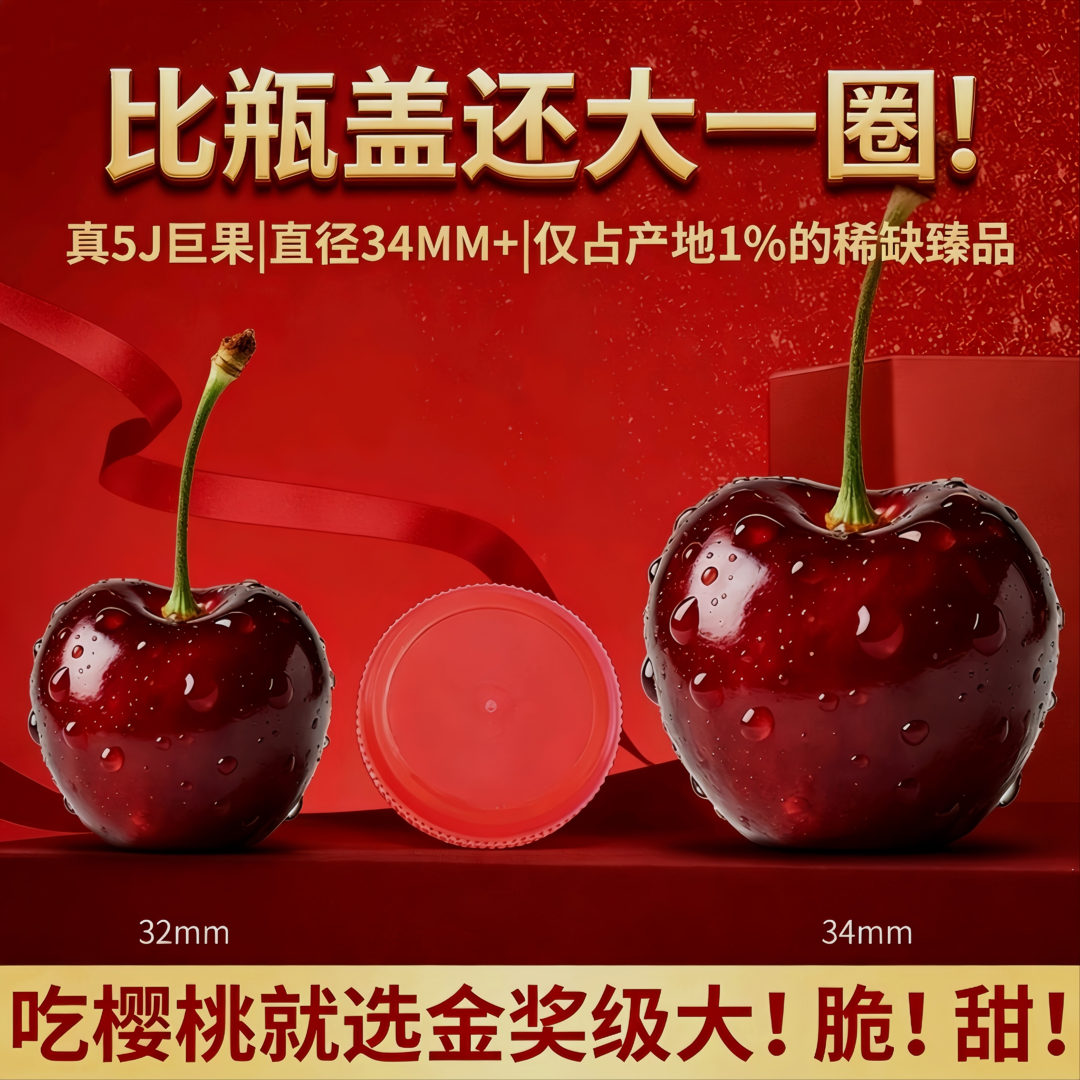 鲁小鲜山东美早大樱桃车厘子水果礼盒生鲜礼盒【JD生鲜航空次日达专线】 3斤(净重) 【超值装-80%选择】 小果 XL 单果≤26mm