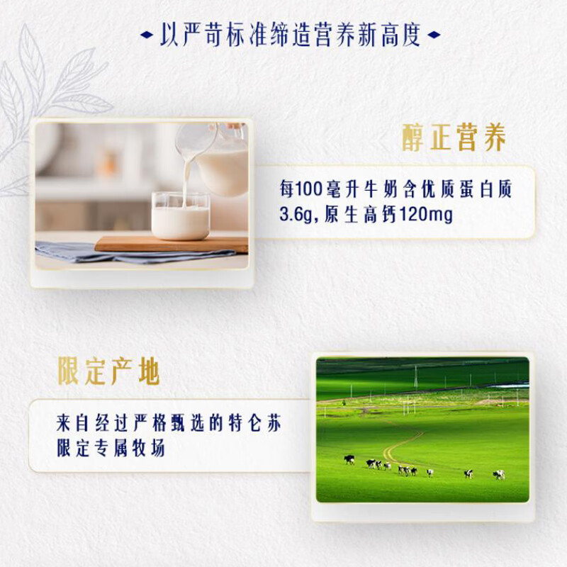 蒙牛特仑苏纯牛奶200mL*24盒 家庭囤货整箱牛奶早餐奶