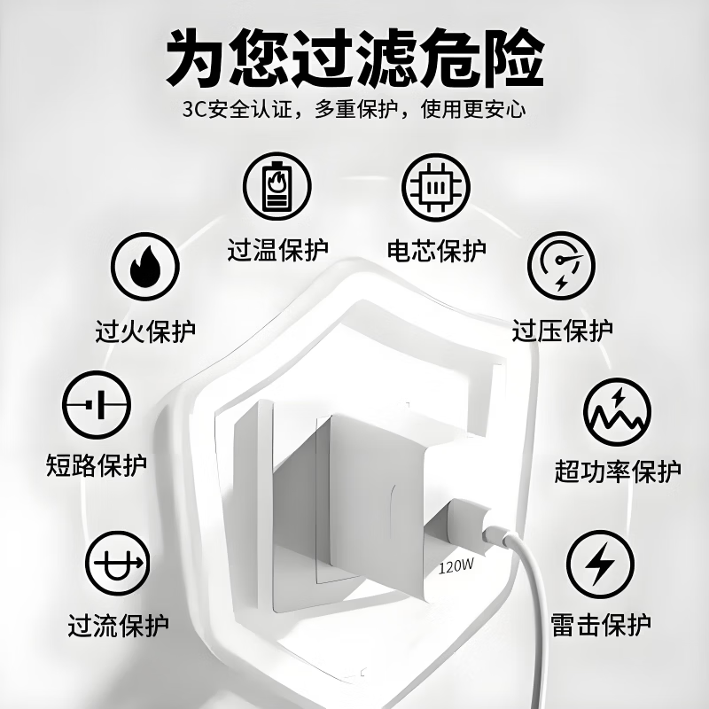 Coolpad适用华为充电器120W快充线套装6A安卓适用mate40/50pro/P50/nova9适用荣耀兼容66W闪充数据线插头 超级充电头+1.5米6A快充线【套装】
