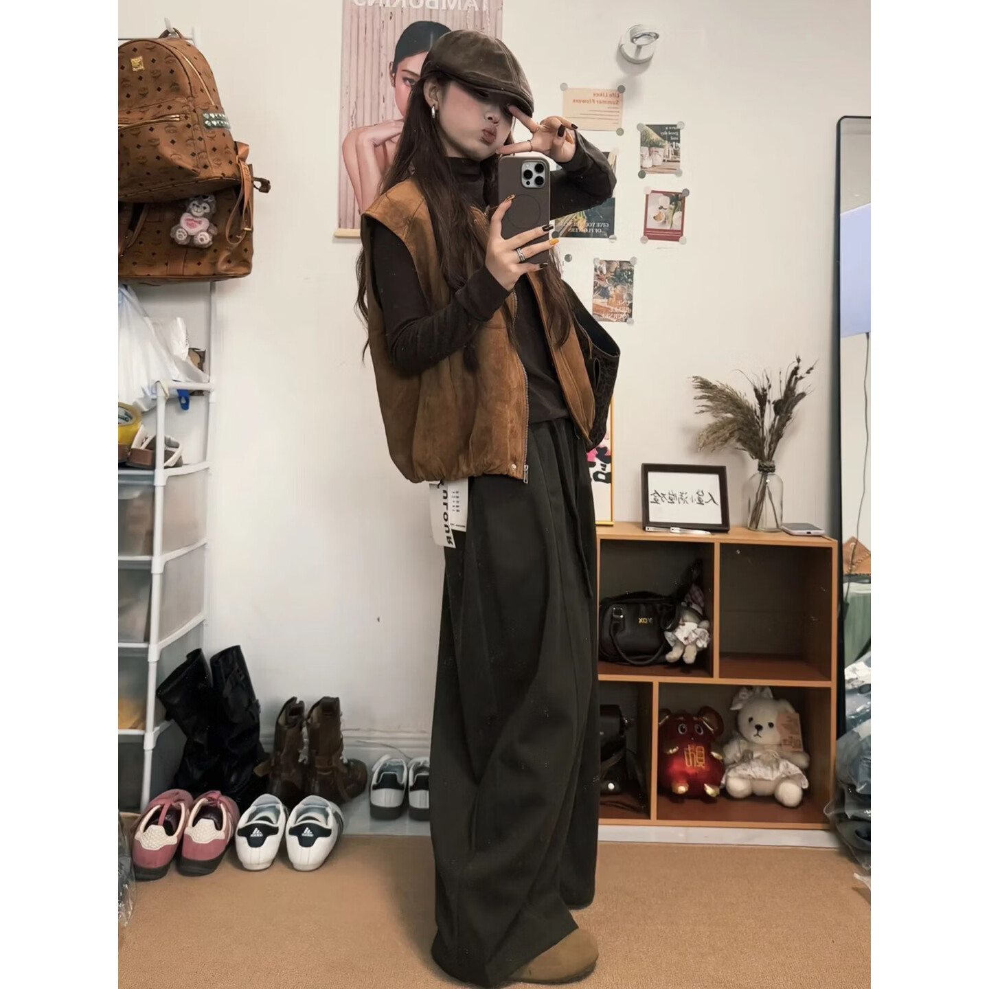 【轻奢品质】2026新款赫本风气质马甲洋气减龄显瘦坎肩百搭外搭女 咖色 2XL （建议135-150斤）