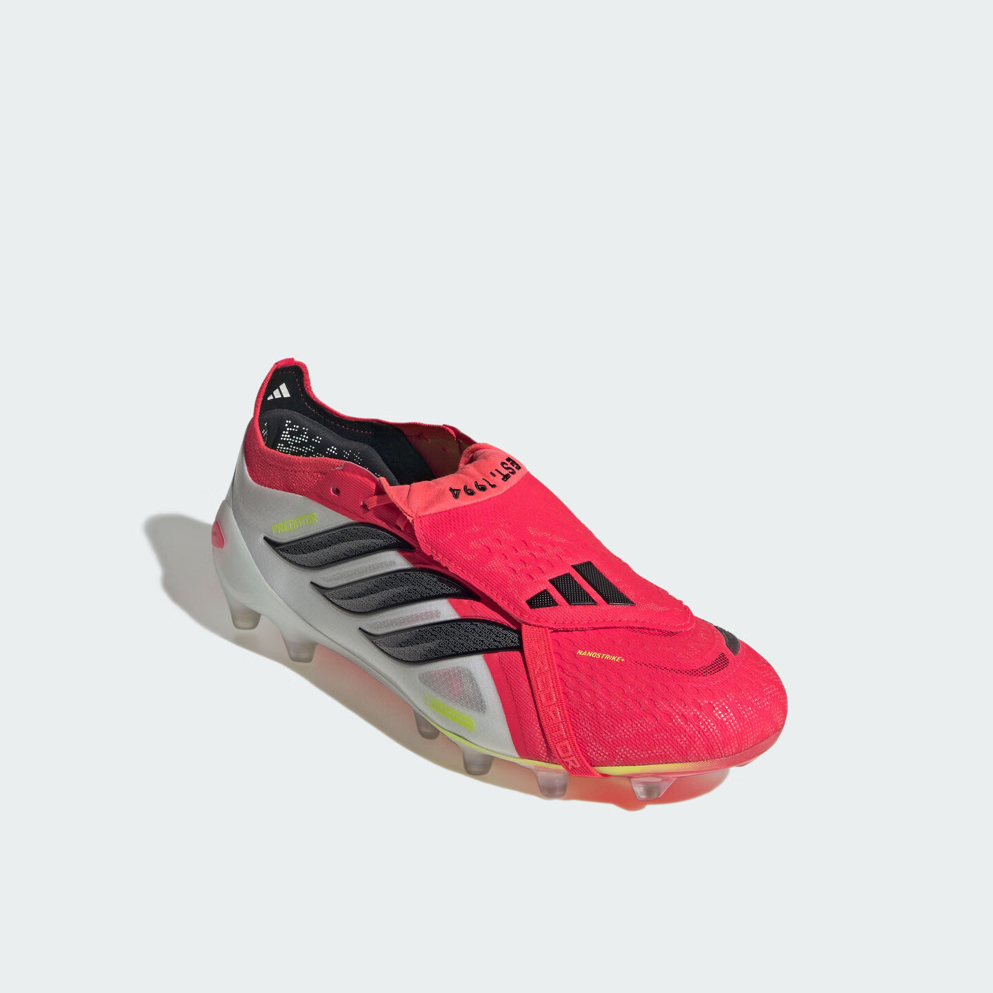 adidas PREDATOR ELITE FT AG人草翻折鞋舌足球鞋男女阿迪达斯 亮红/黑色/白色 43