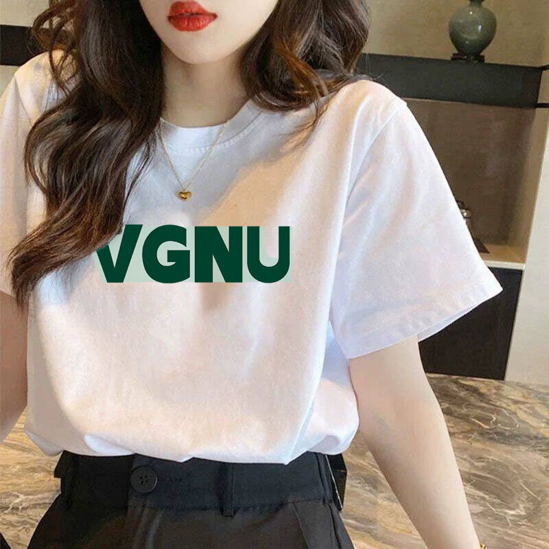 CronetKcnsy纯棉短袖t恤女大码2026夏款女装宽松显瘦白色体恤上衣打底衫ins潮 纯棉短袖-HELL笑脸 3XL 建议160-180斤