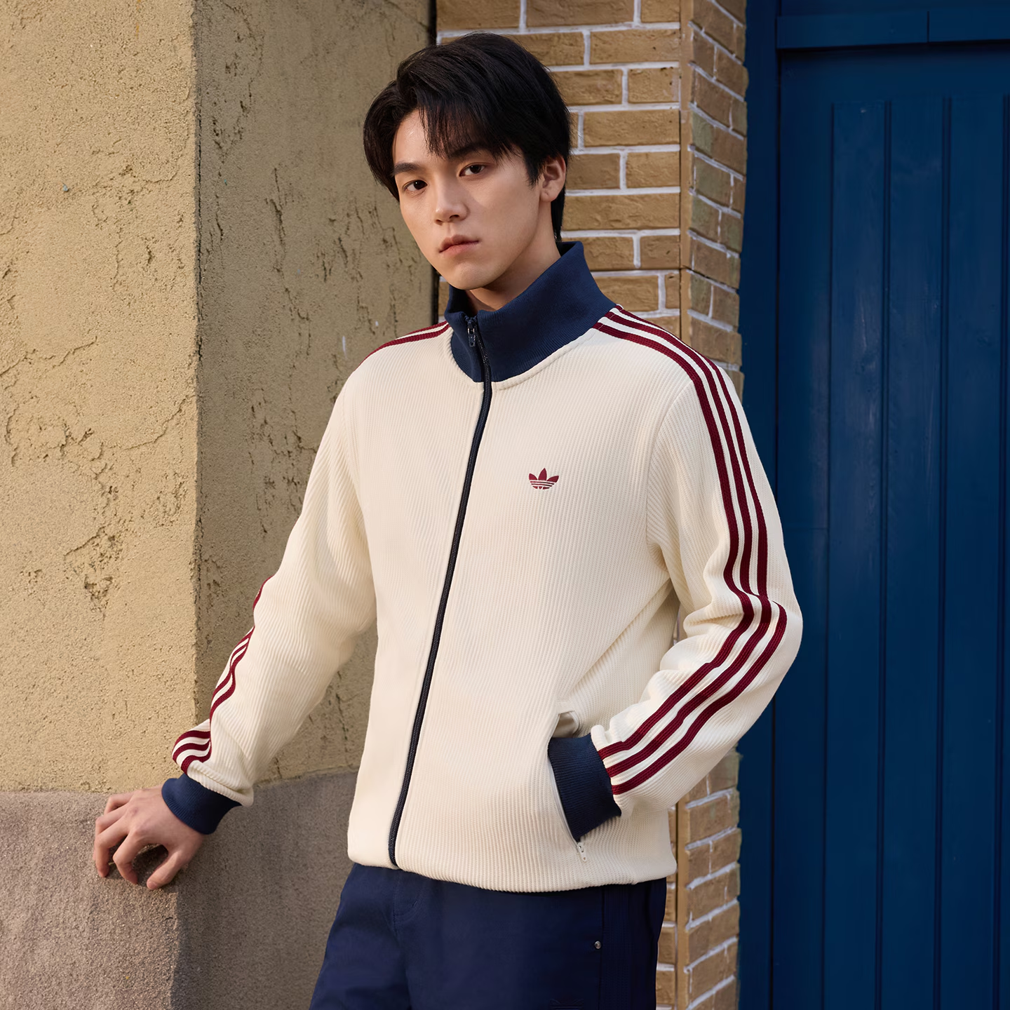 阿迪达斯（adidas）三叶草 外套男装2026春季新款运动休闲时尚百搭舒适宽松针织外套 KY5769 M