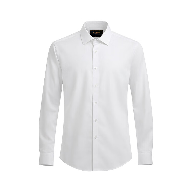 雅戈尔（YOUNGOR）【300支+桑蚕丝】2026春季新品商务免烫高端衣服男士长袖衬衫 漂白VLTP114787BBY 41 （175/96Y）