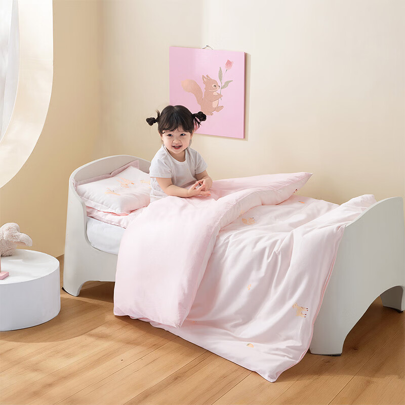 水星家纺幼儿园长绒棉抗菌套件·森林畅游套件 幼儿园长绒棉抗菌套件·森林畅游 床笠款 （被套120*150cm）