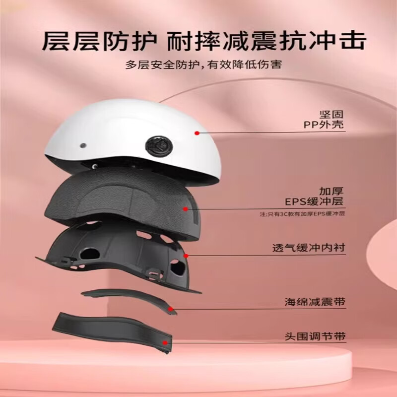 绿源(Luyuan)电动车头盔3C认证 电瓶车半盔安全帽男女四季通用 骑行安全头盔 卡其-透明短镜