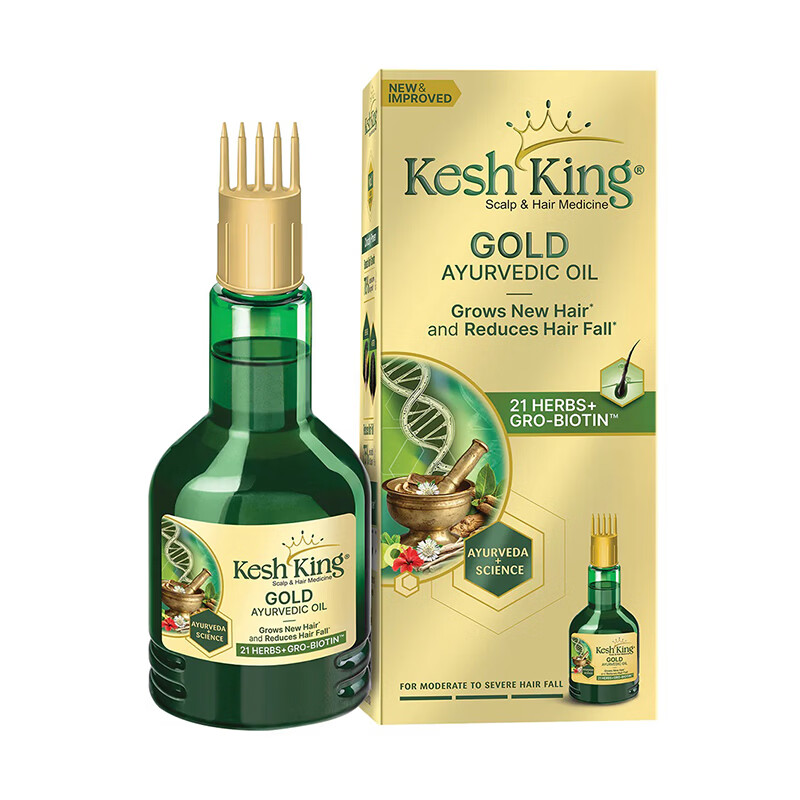 KESH KING印度原装进口阿育吠陀洗发水21味草本防脱发去屑止痒控油男女通用 【发油】100ml*1瓶